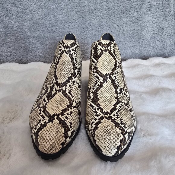 Vionic Belmont Snake Print Leather Ankle Boot Bootie Women's Sizes NEW - Picture 7 of 12